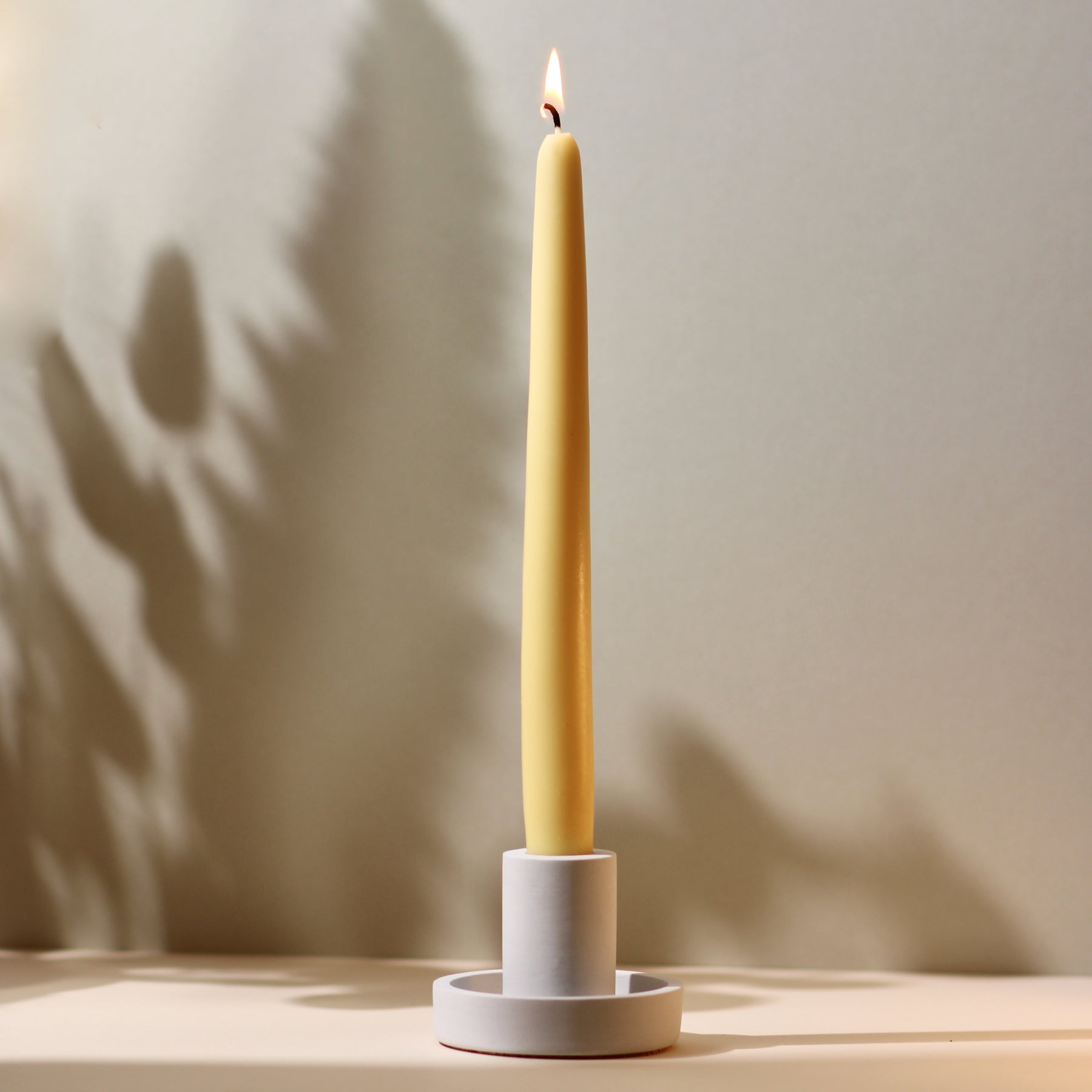 Beeswax/Soy Blend Taper Candles - Charcoal