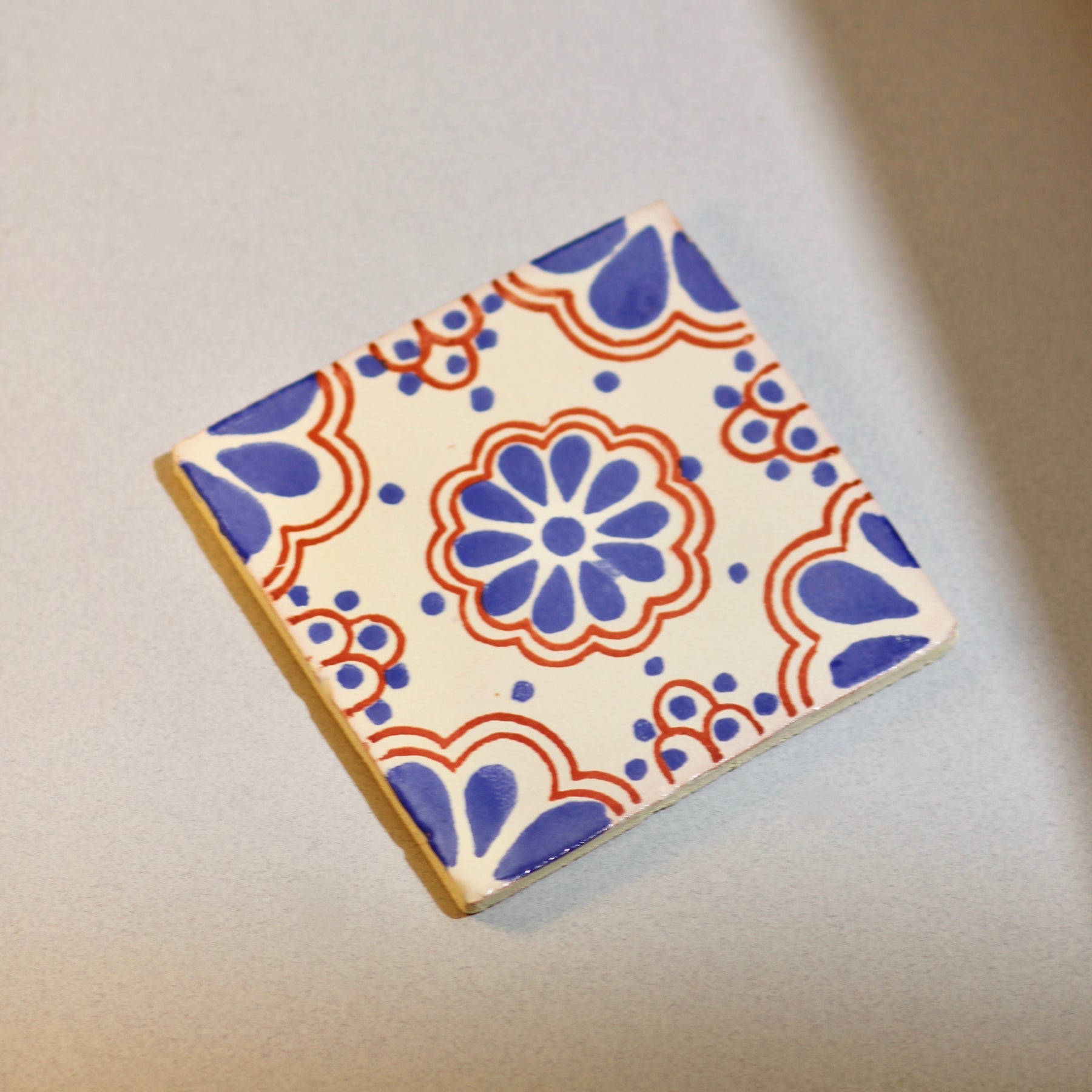 Glazed Ceramic Coaster, Faience earthenware, Iberica